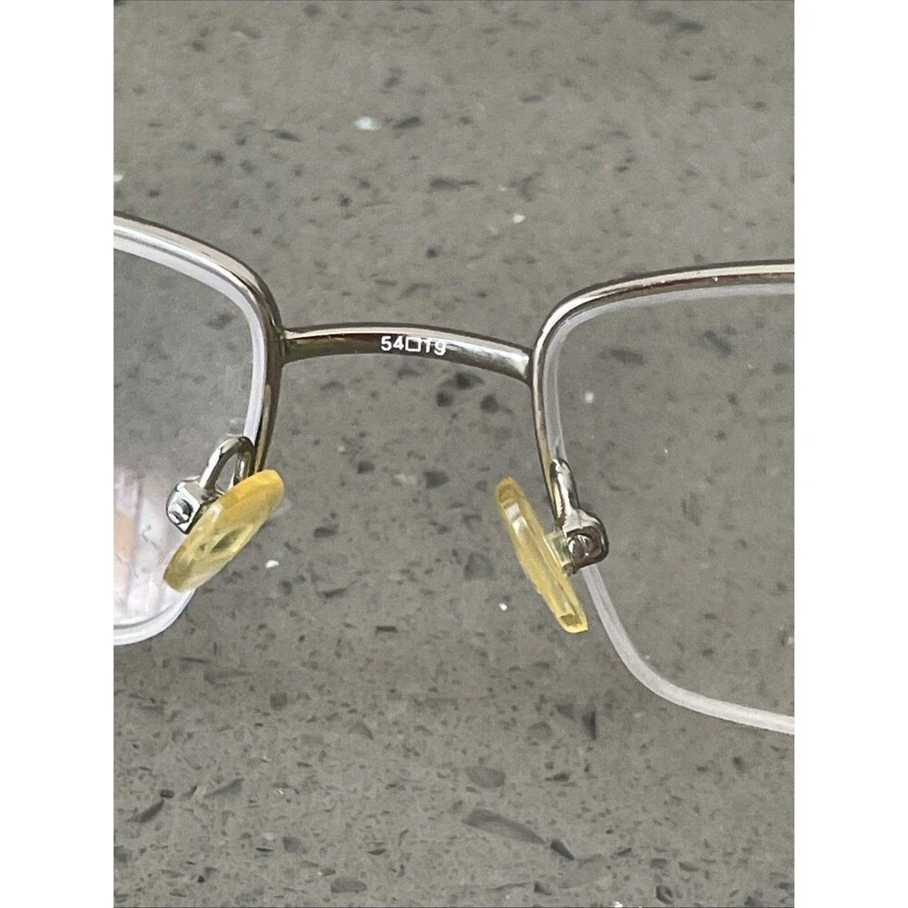 Superflex 377 c.1 54-19-145 Black Half Rim Eyeglasses Frames ONLY Silver